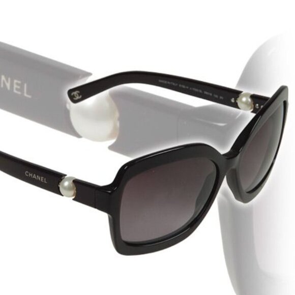 CHANEL Accessories - Chanel Pearl Sunglasses 5132-H Black